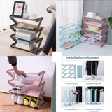 shoe Rack-Z-Shaped 4/5-Tier Shoe Rack- Shoe Storage organiser