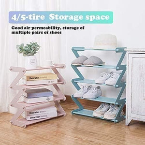 shoe Rack-Z-Shaped 4/5-Tier Shoe Rack- Shoe Storage organiser